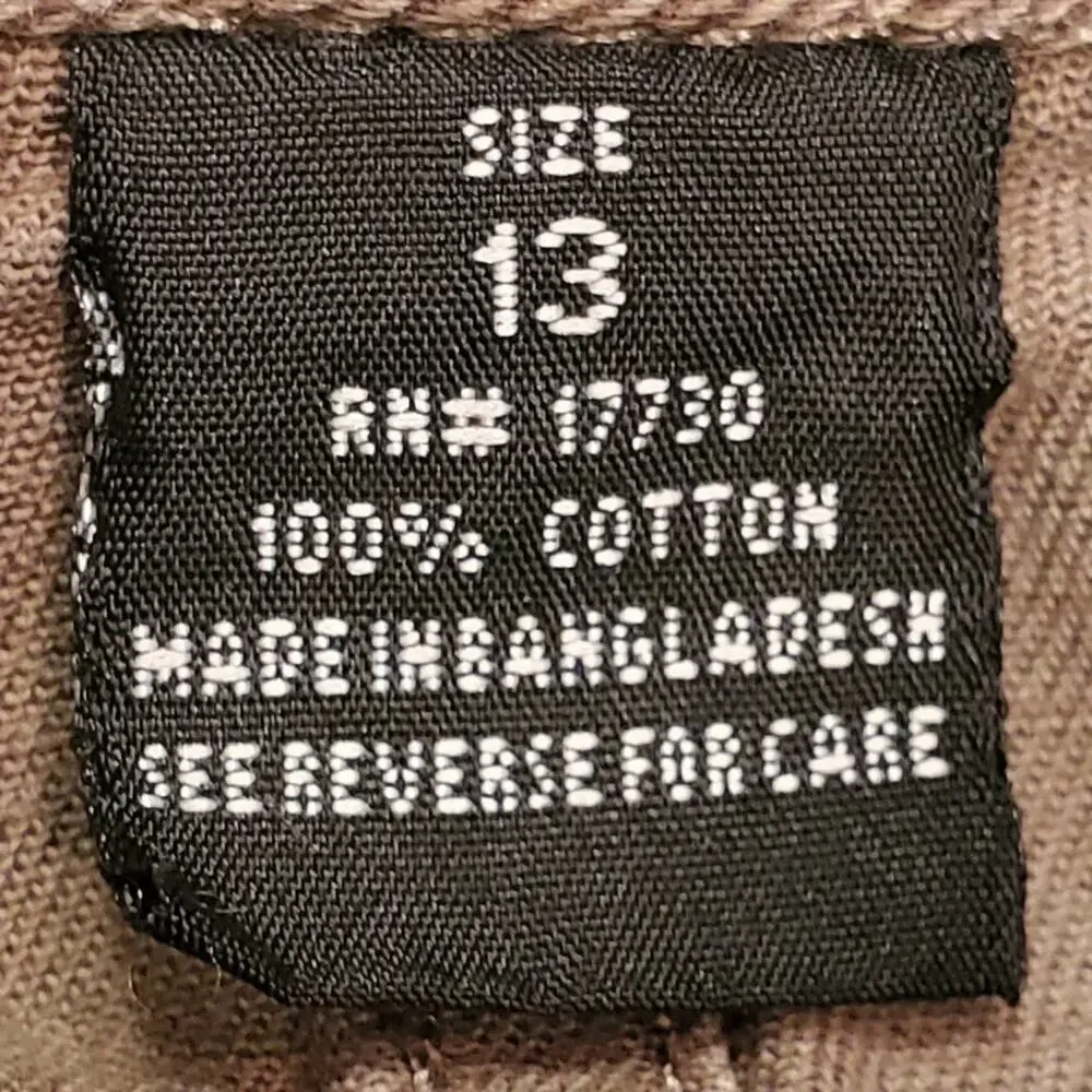 Xhilaration Junior's Army Green Jean Midi Skirt Raw Hem Size 13 - Picture 7 of 8